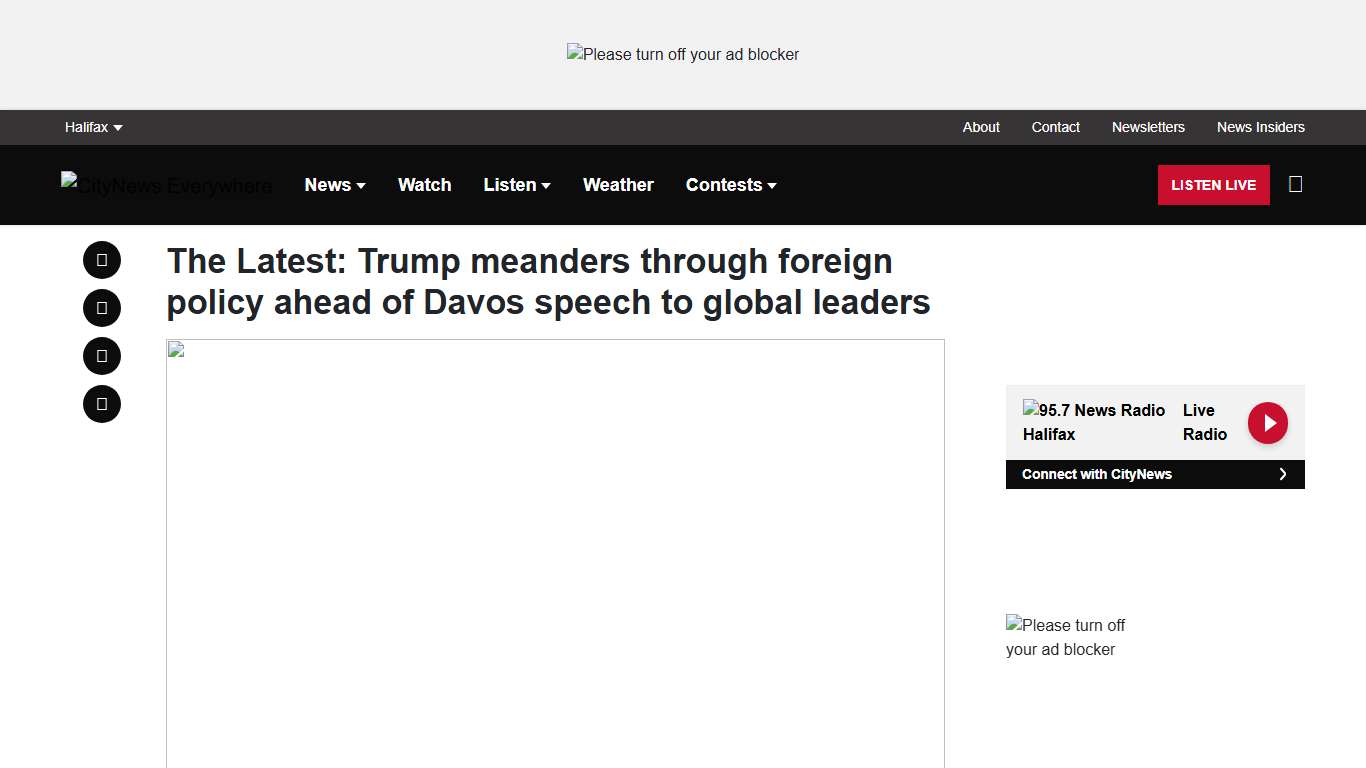 The Latest: Trump meanders through foreign policy ahead of Davos speech to global leaders