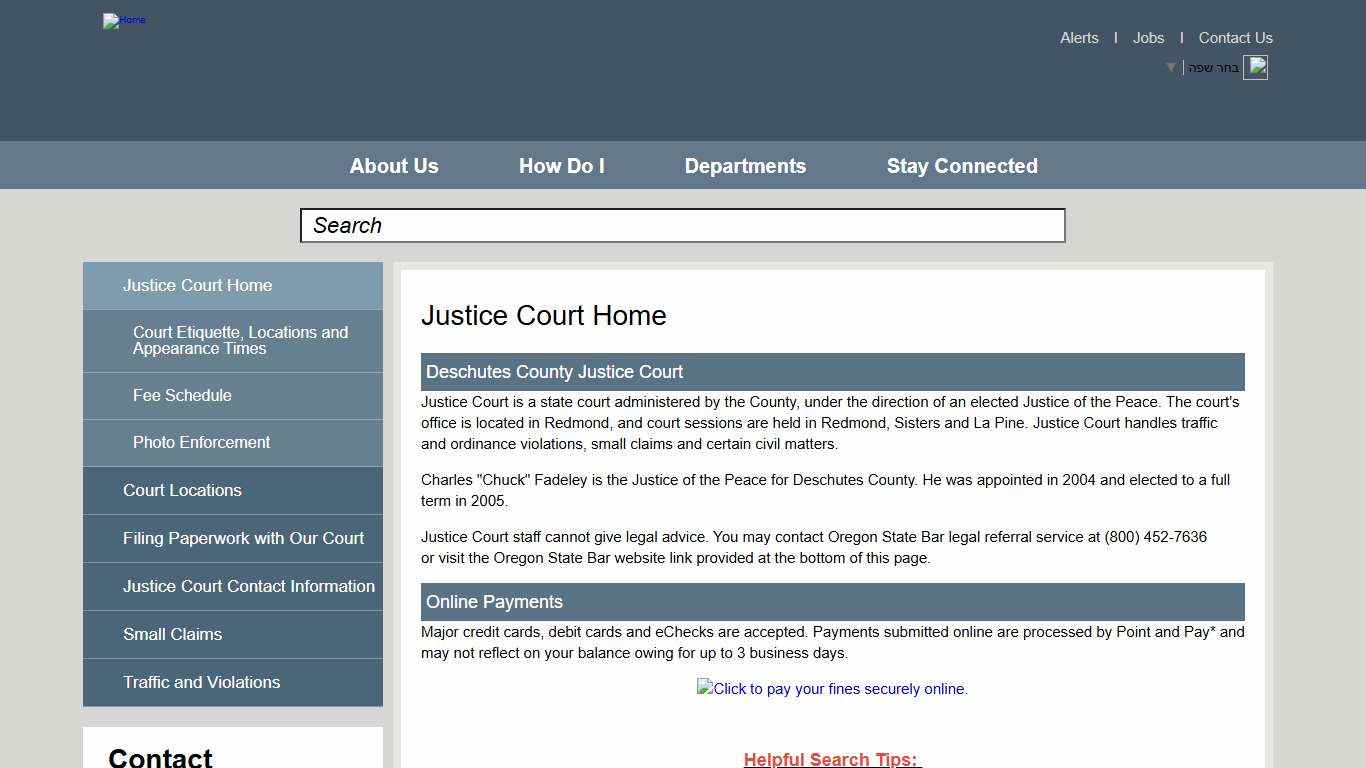 Justice Court Home | Deschutes County Oregon